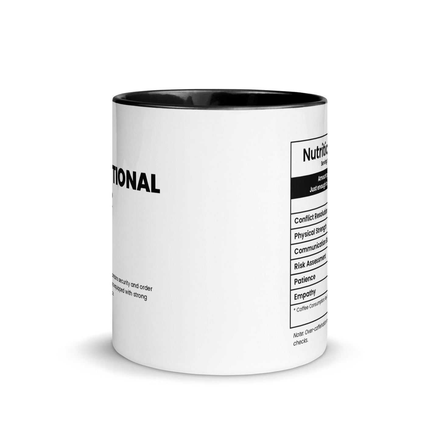 Correctional Officer Mug - Nutrition Facts - Locomug.com#funny_profession_mugs_crazy_mug _designs#
