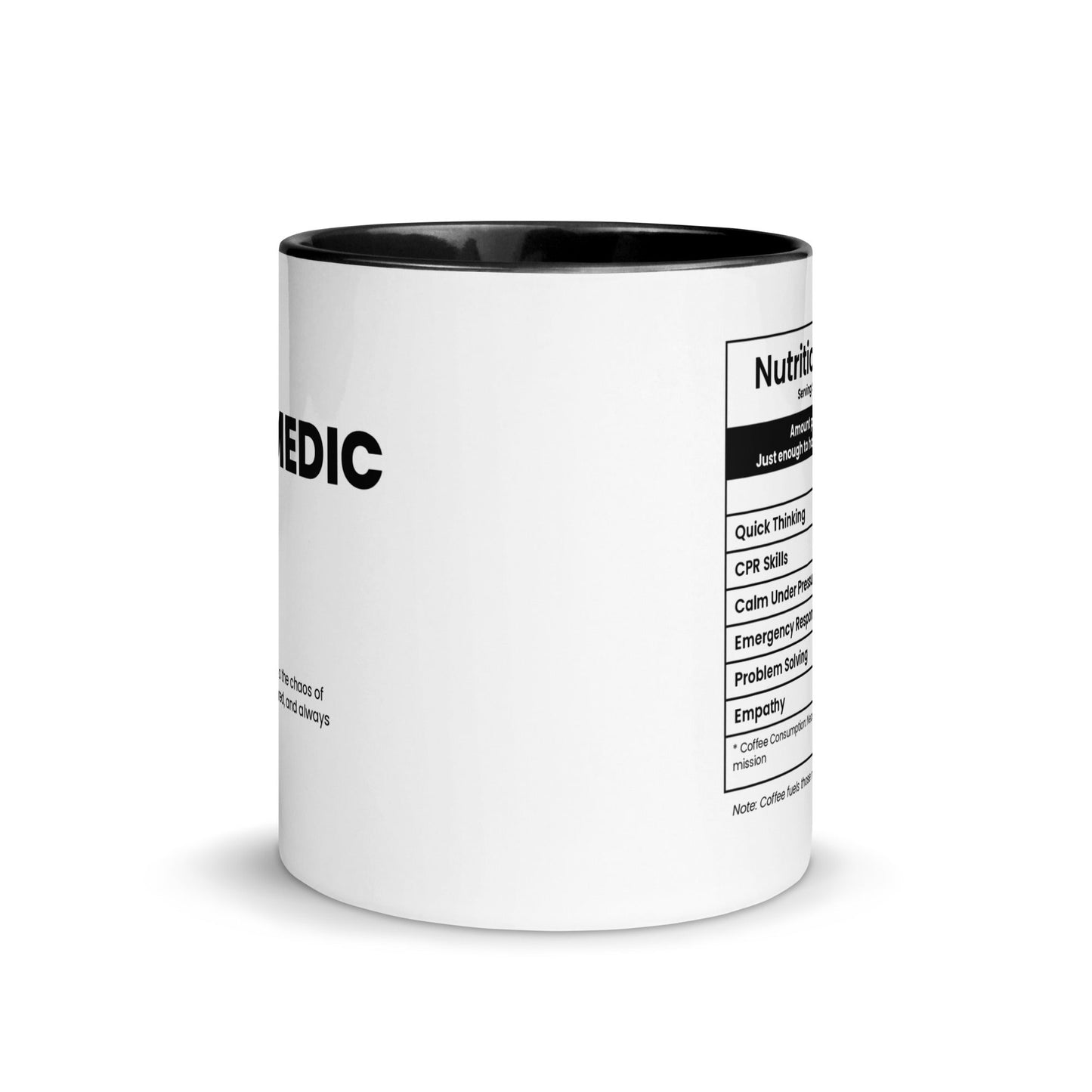 Paramedic Mug - Nutrition Facts - Locomug.com#funny_profession_mugs_crazy_mug _designs#
