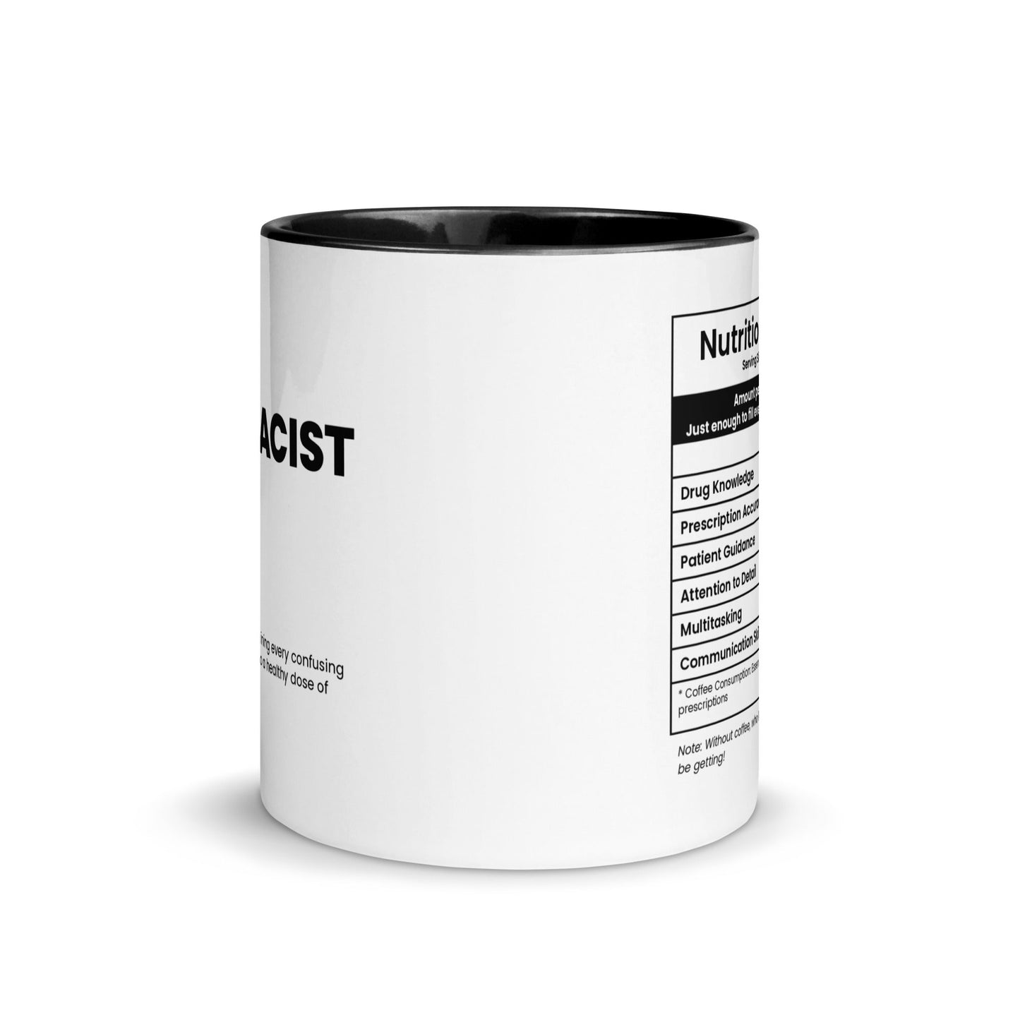 Pharmacist Mug - Nutrition Facts - Locomug.com#funny_profession_mugs_crazy_mug _designs#