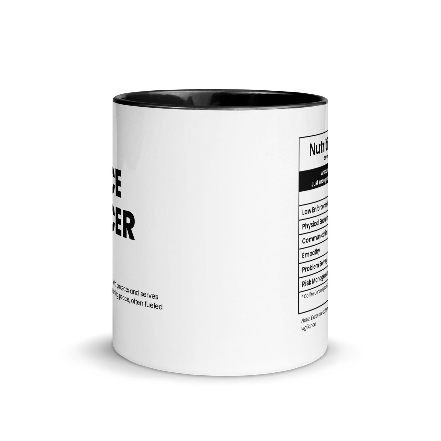 Police Officer Mug - Nutrition Facts - Locomug.com#funny_profession_mugs_crazy_mug _designs#