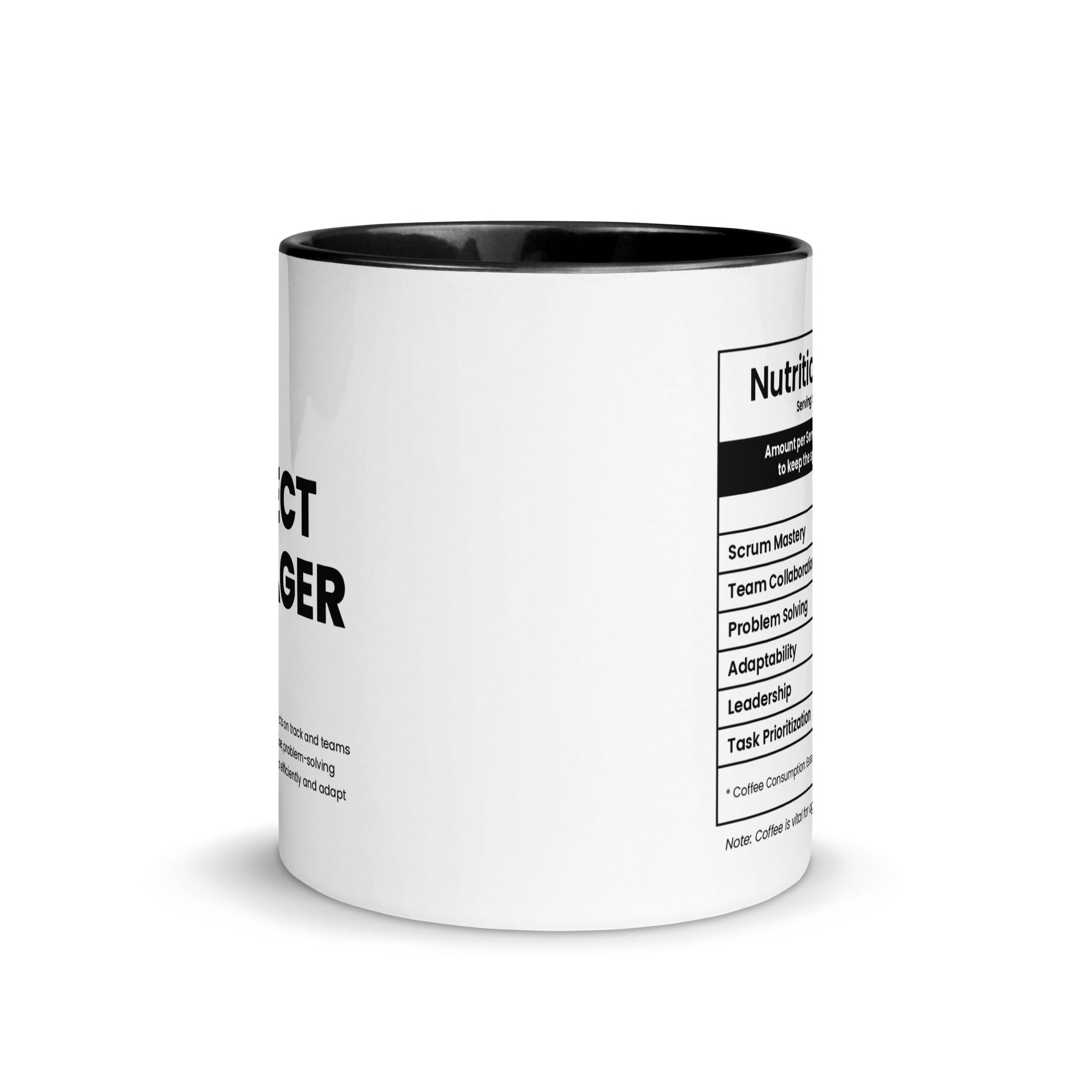 Agile Project Manager Mug - Nutrition Facts - Locomug.com#funny_profession_mugs_crazy_mug _designs#