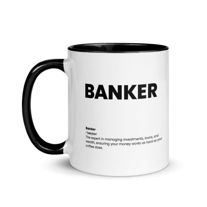Funny Banker Gift Mug - Nutrition Facts Design - Finance Gift - LocoMug