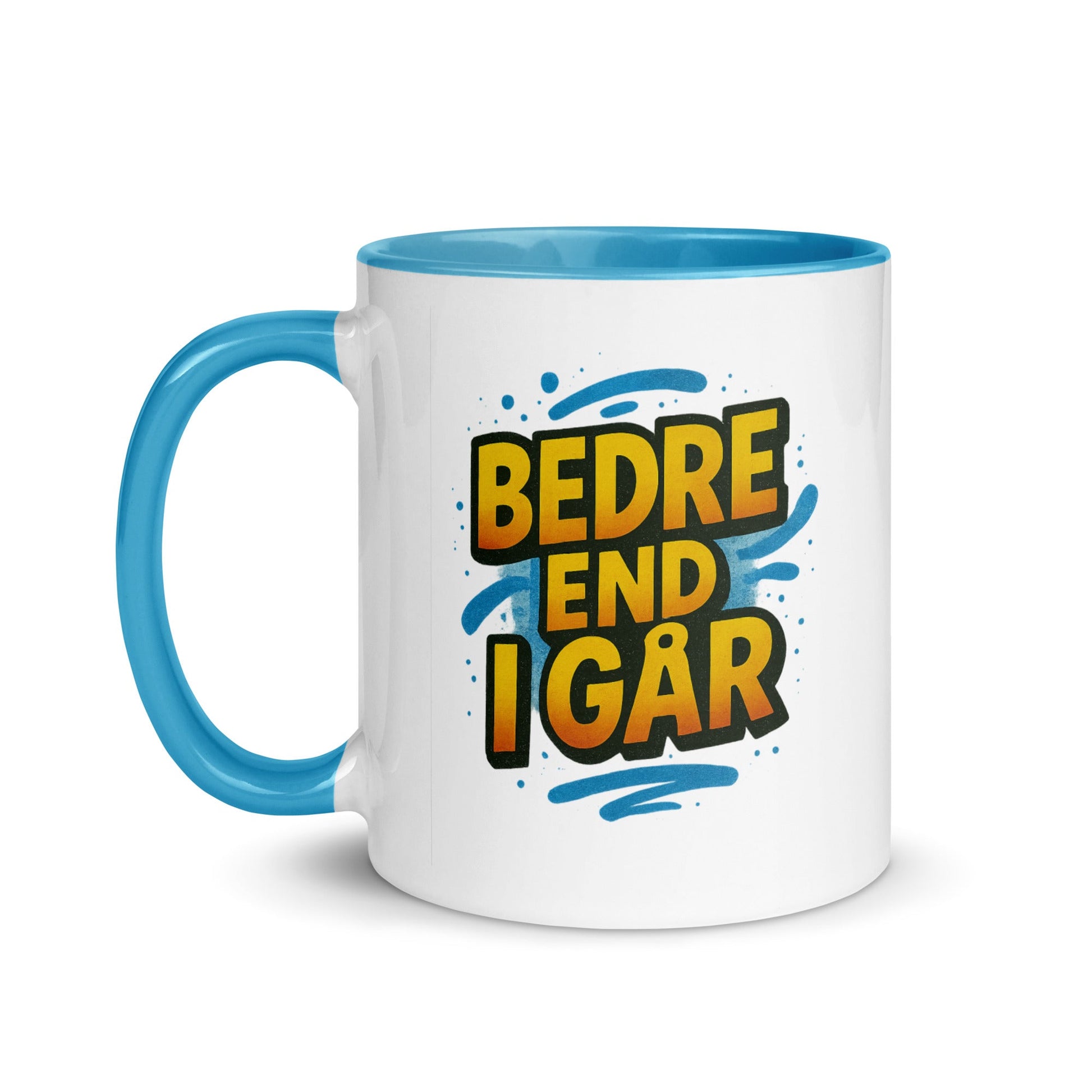 “Besser als gestern” Mug with Color Inside – German Precision, Daily Progression - Locomug.com#funny_profession_mugs_crazy_mug _designs#