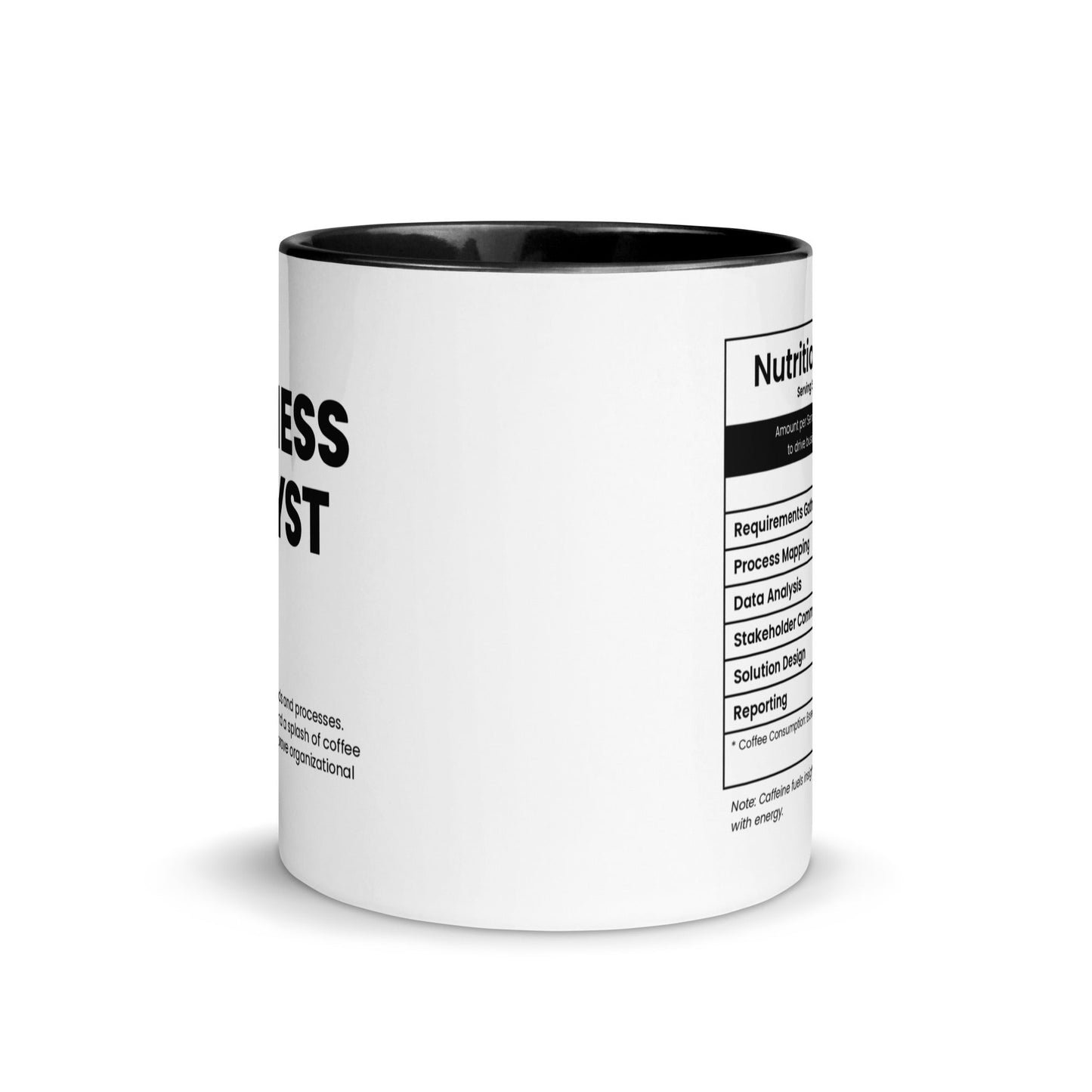 Business Analyst Mug - Nutrition Facts - Locomug.com#funny_profession_mugs_crazy_mug _designs#