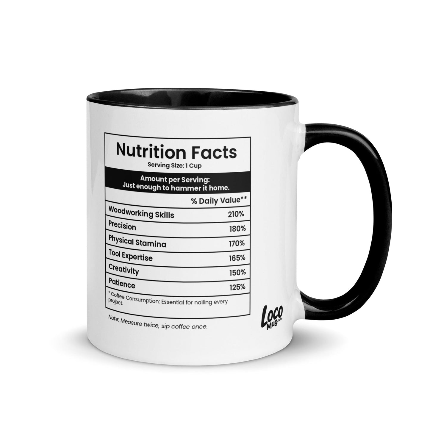 Carpenter Mug - Nutrition Facts - Locomug.com#funny_profession_mugs_crazy_mug _designs#