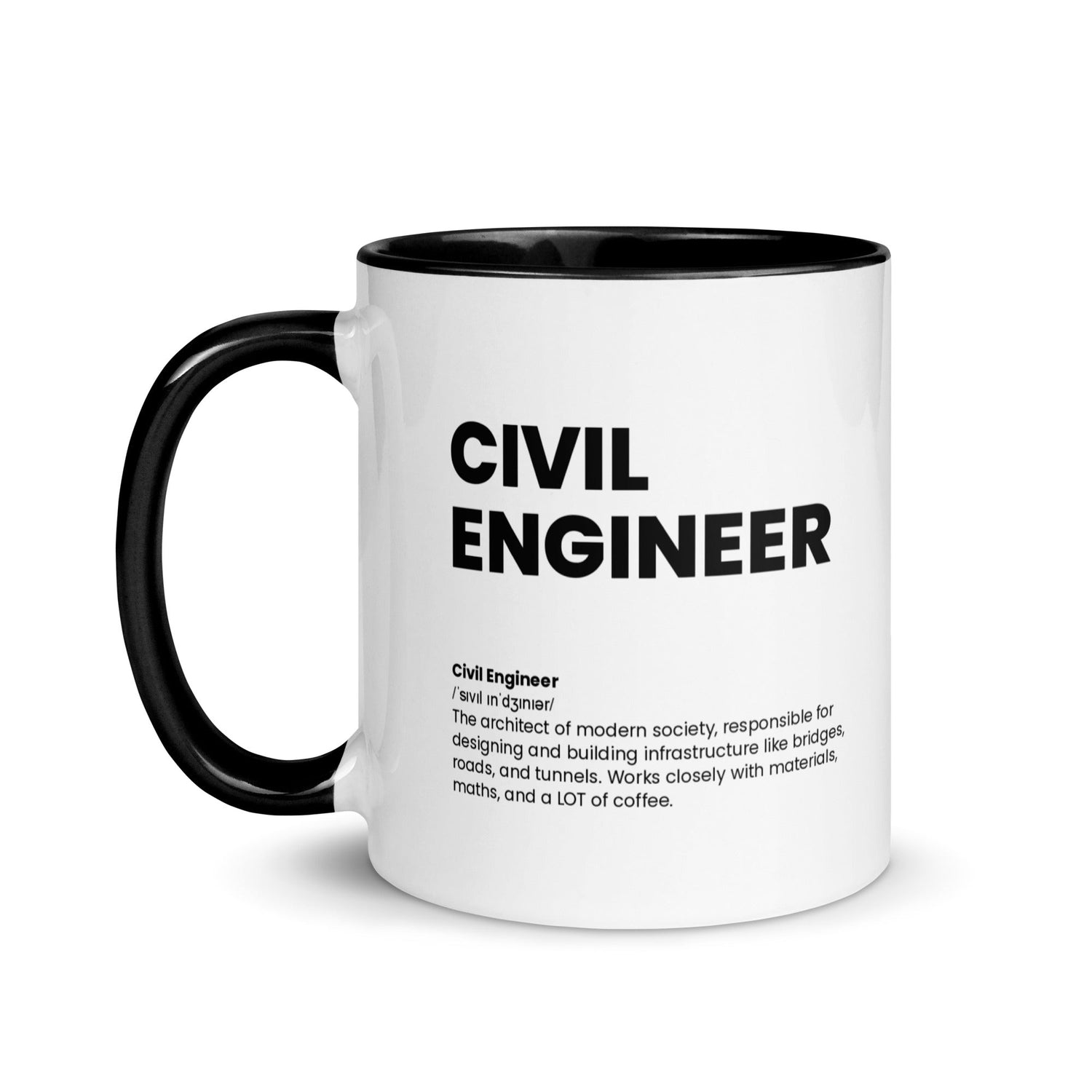 Funny Civil Engineer Gift Mug - Nutrition Facts Design - LocoMug