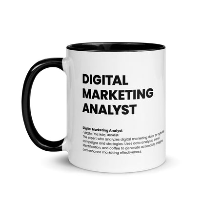 Funny Digital Marketing Analyst Gift Mug - Nutrition Facts Design - LocoMug