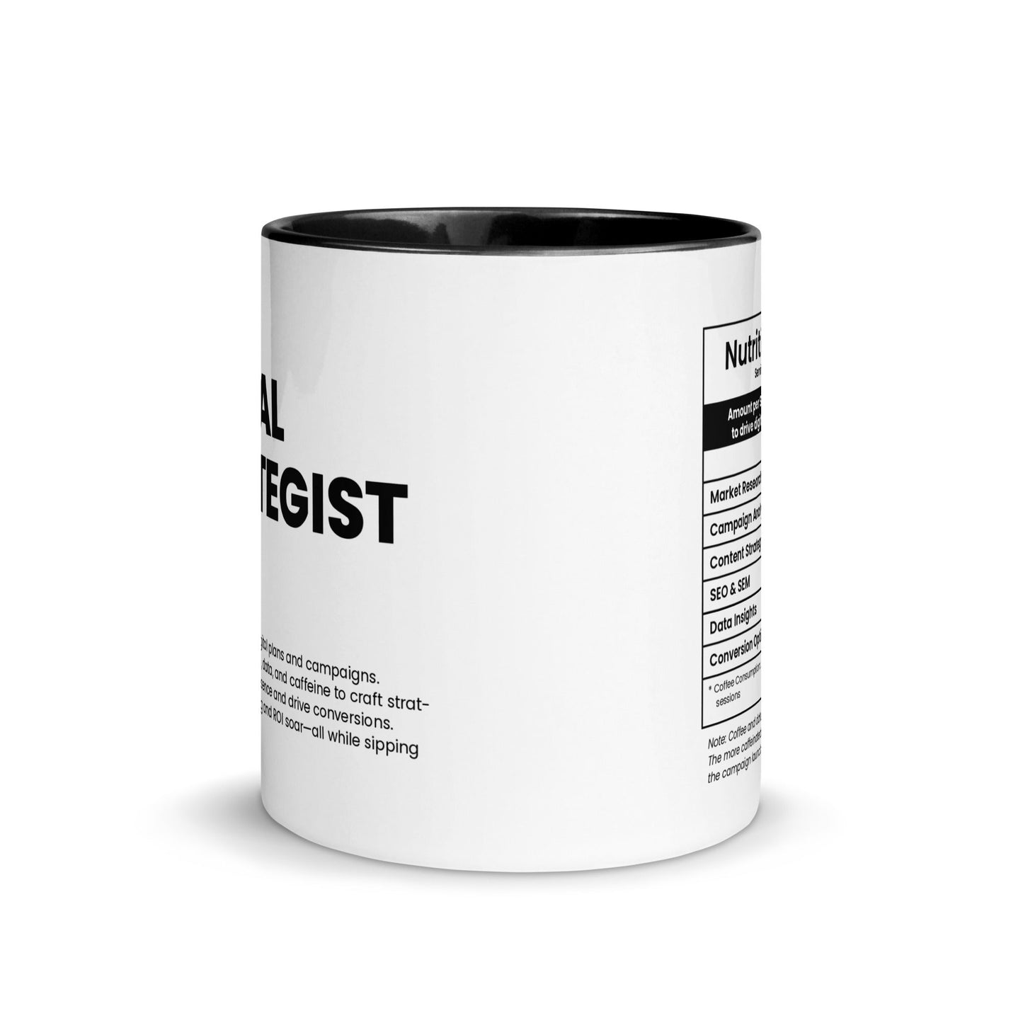 Digital Strategist Mug - Nutrition Facts - Locomug.com#funny_profession_mugs_crazy_mug _designs#