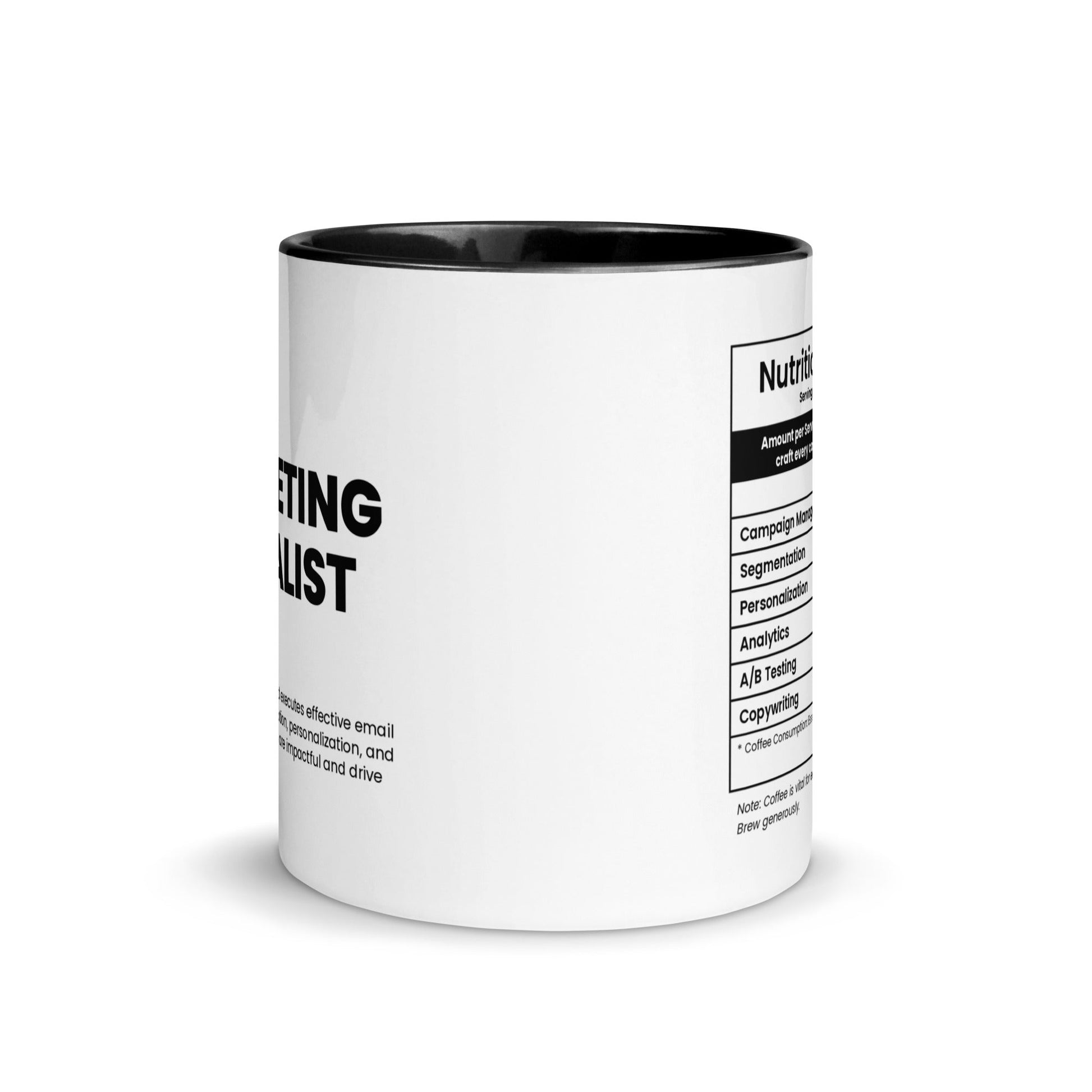 Email Marketing Specialist Mug - Nutrition Facts - Locomug.com#funny_profession_mugs_crazy_mug _designs#