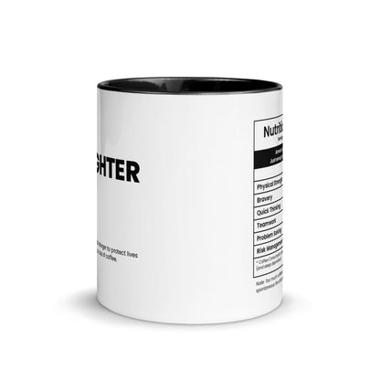 Firefighter Mug Nutrition Facts - Fire Station Retirement Gift - LocoMug
