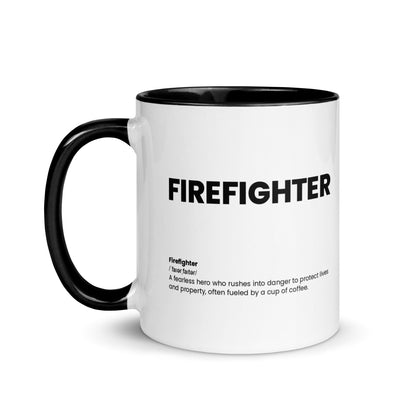 Funny Firefighter Gift Mug - Nutrition Facts Design - Fire Prevention Week - LocoMug