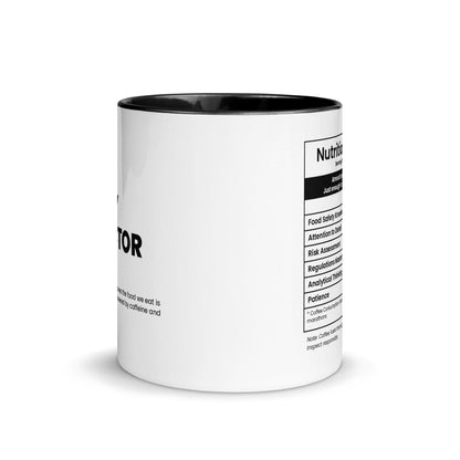 Food Safety Inspector Mug - Nutrition Facts - Locomug.com#funny_profession_mugs_crazy_mug _designs#