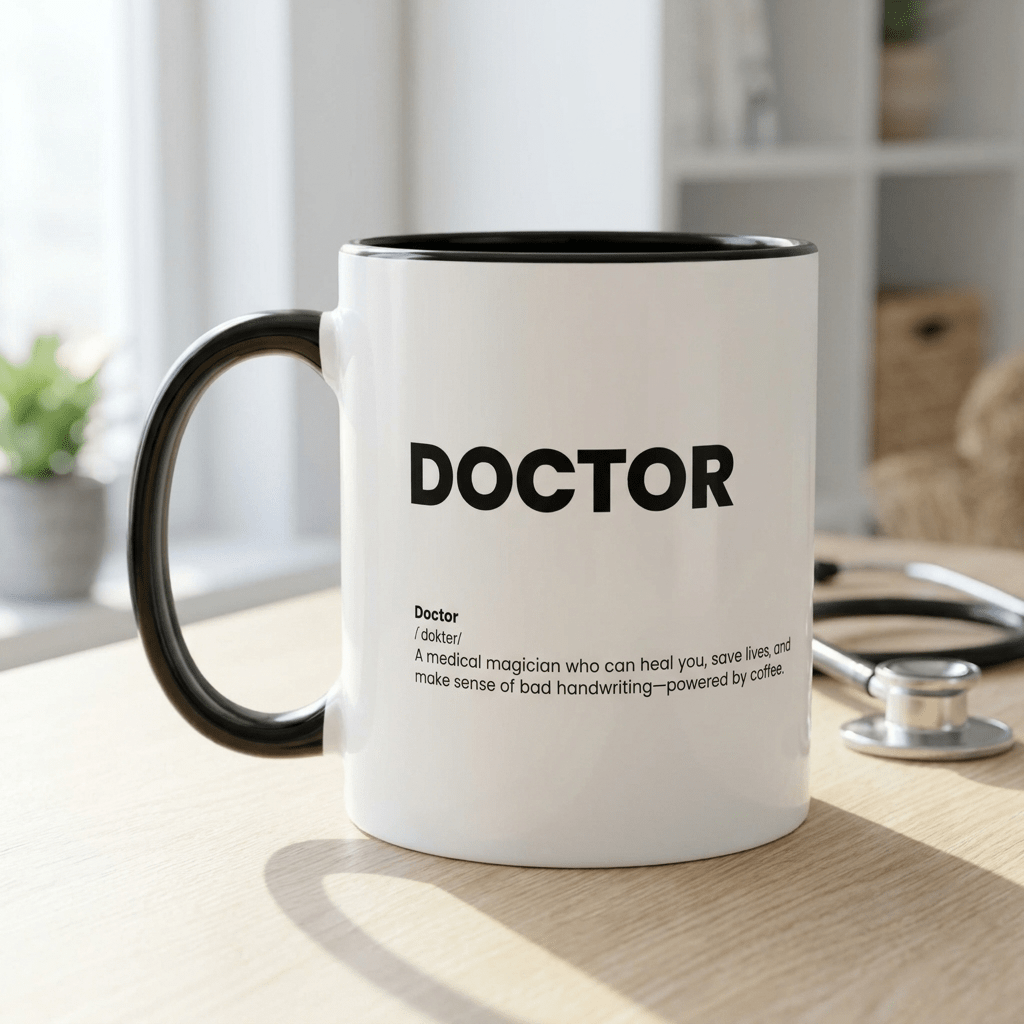 Funny Doctor Gift Mug | Nutrition Facts Coffee Mug | Medical School Graduation Gift | Physician Gift - Locomug.comfunny_profession_mugs_crazy_mug _designs