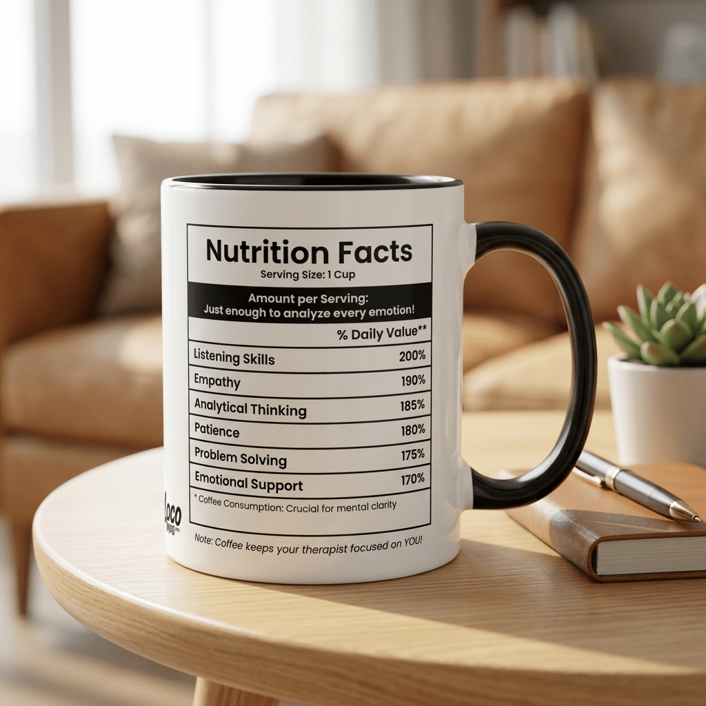 Funny Psychologist Gift Mug | Nutrition Facts Coffee Mug | Therapist Gift - Locomug.comfunny_profession_mugs_crazy_mug _designs