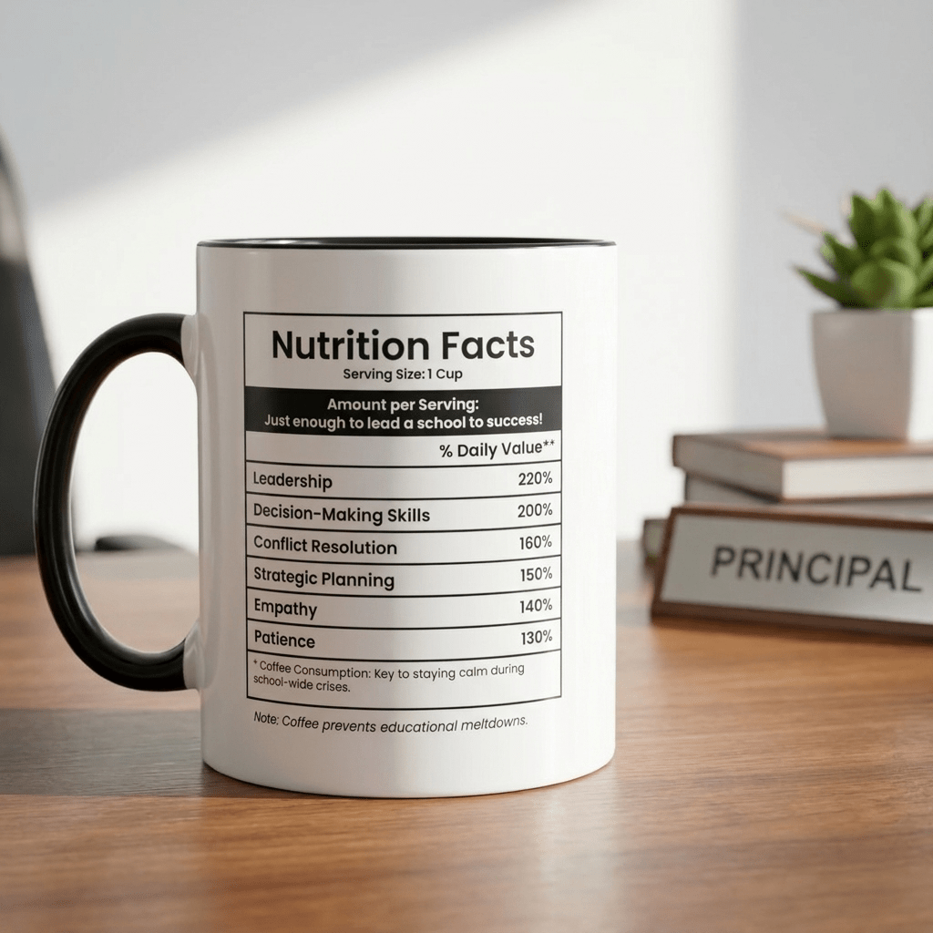 Funny School Principal Gift Mug | Nutrition Facts Coffee Mug | Principal Appreciation Gift - Locomug.comfunny_profession_mugs_crazy_mug _designs