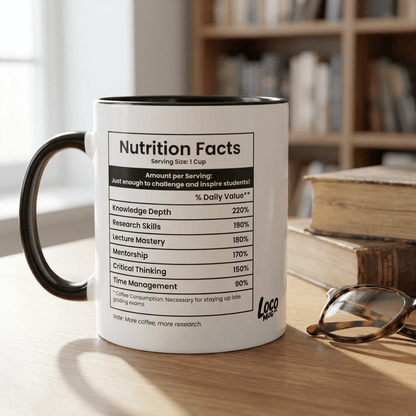 Funny University Professor Gift Mug | Nutrition Facts Coffee Mug | Tenure Celebration Gift - Locomug.comfunny_profession_mugs_crazy_mug _designs
