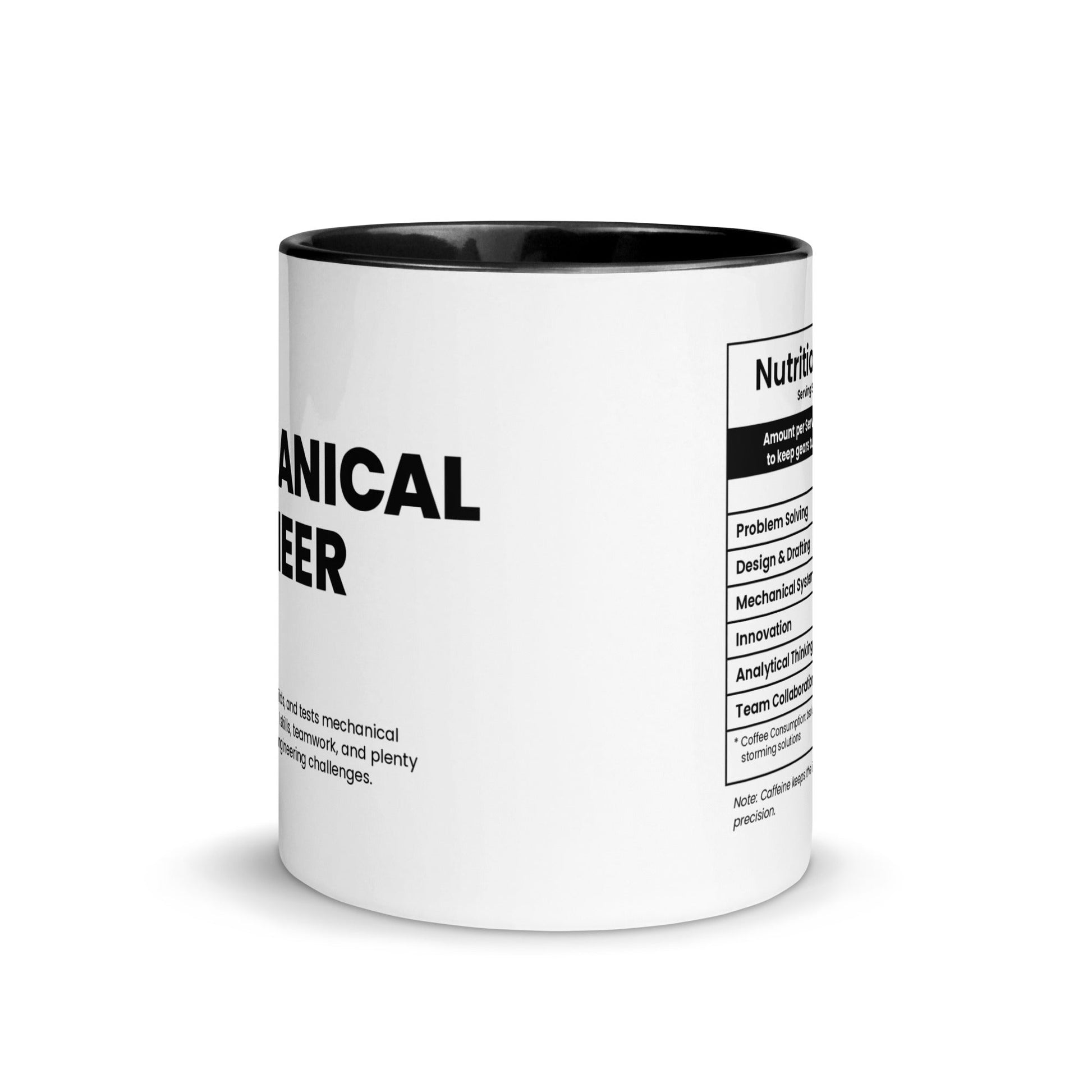 Mechanical Engineer Mug - Nutrition Facts - Locomug.com#funny_profession_mugs_crazy_mug _designs#