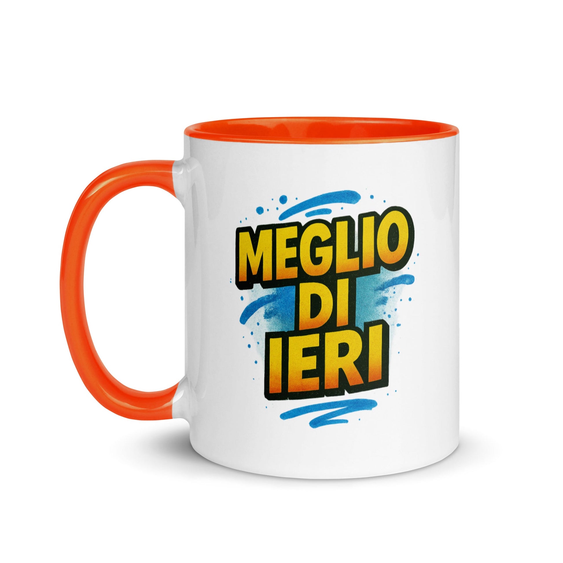 “Meglio di ieri” Mug with Color Inside – Espresso & Evolution, Italian Edition - Locomug.com#funny_profession_mugs_crazy_mug _designs#