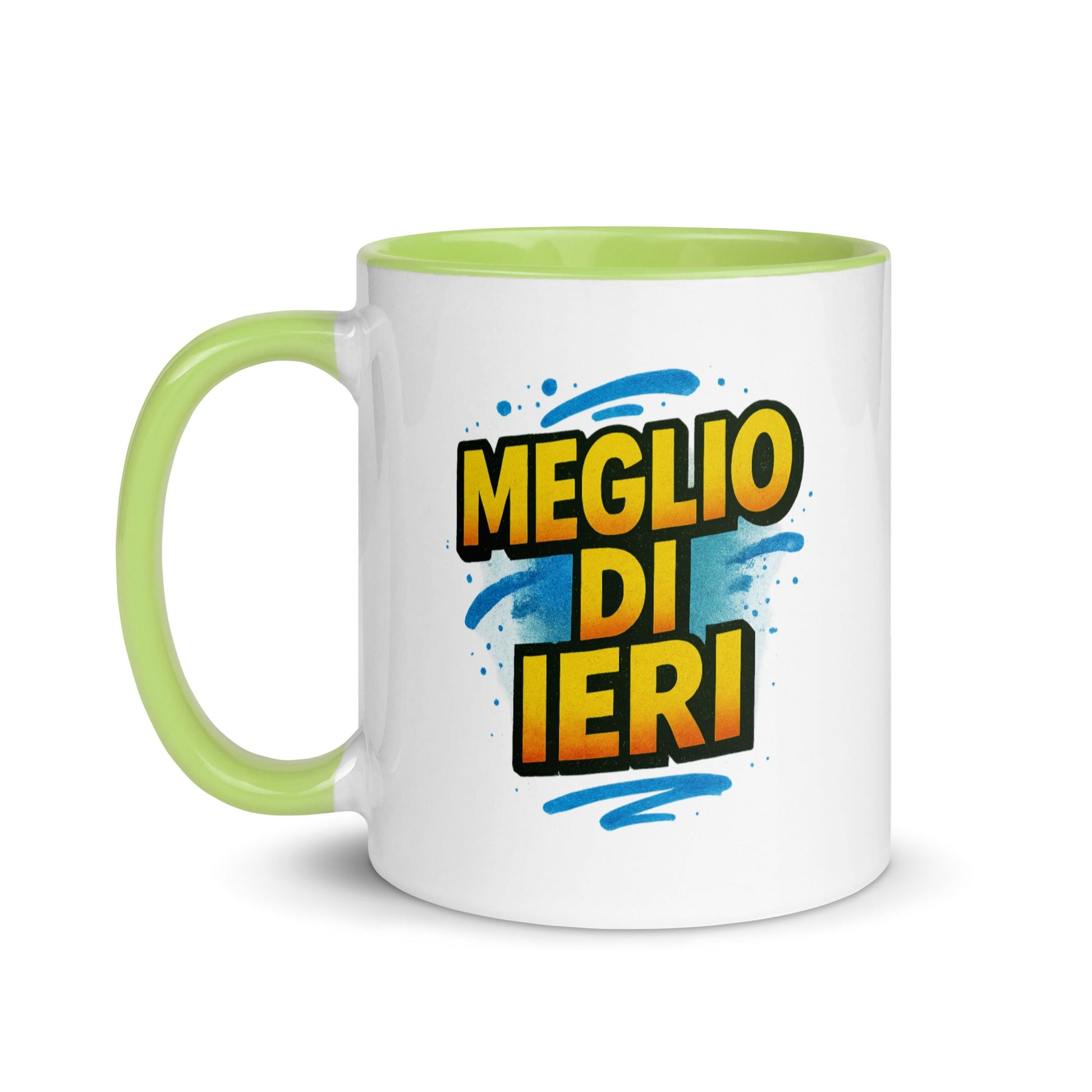 “Meglio di ieri” Mug with Color Inside – Espresso & Evolution, Italian Edition - Locomug.com#funny_profession_mugs_crazy_mug _designs#