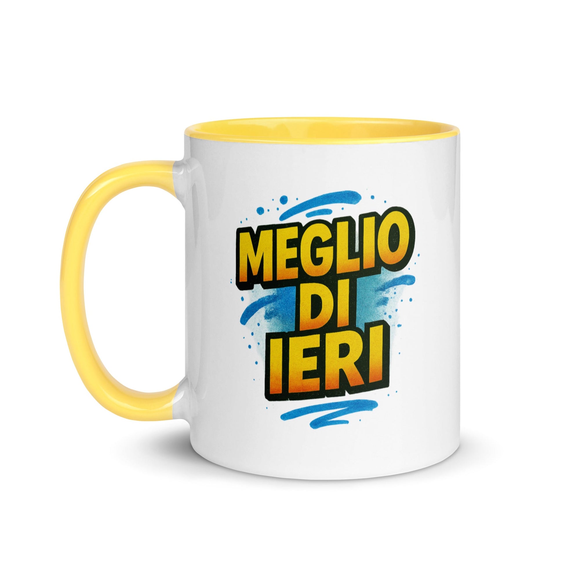 “Meglio di ieri” Mug with Color Inside – Espresso & Evolution, Italian Edition - Locomug.com#funny_profession_mugs_crazy_mug _designs#
