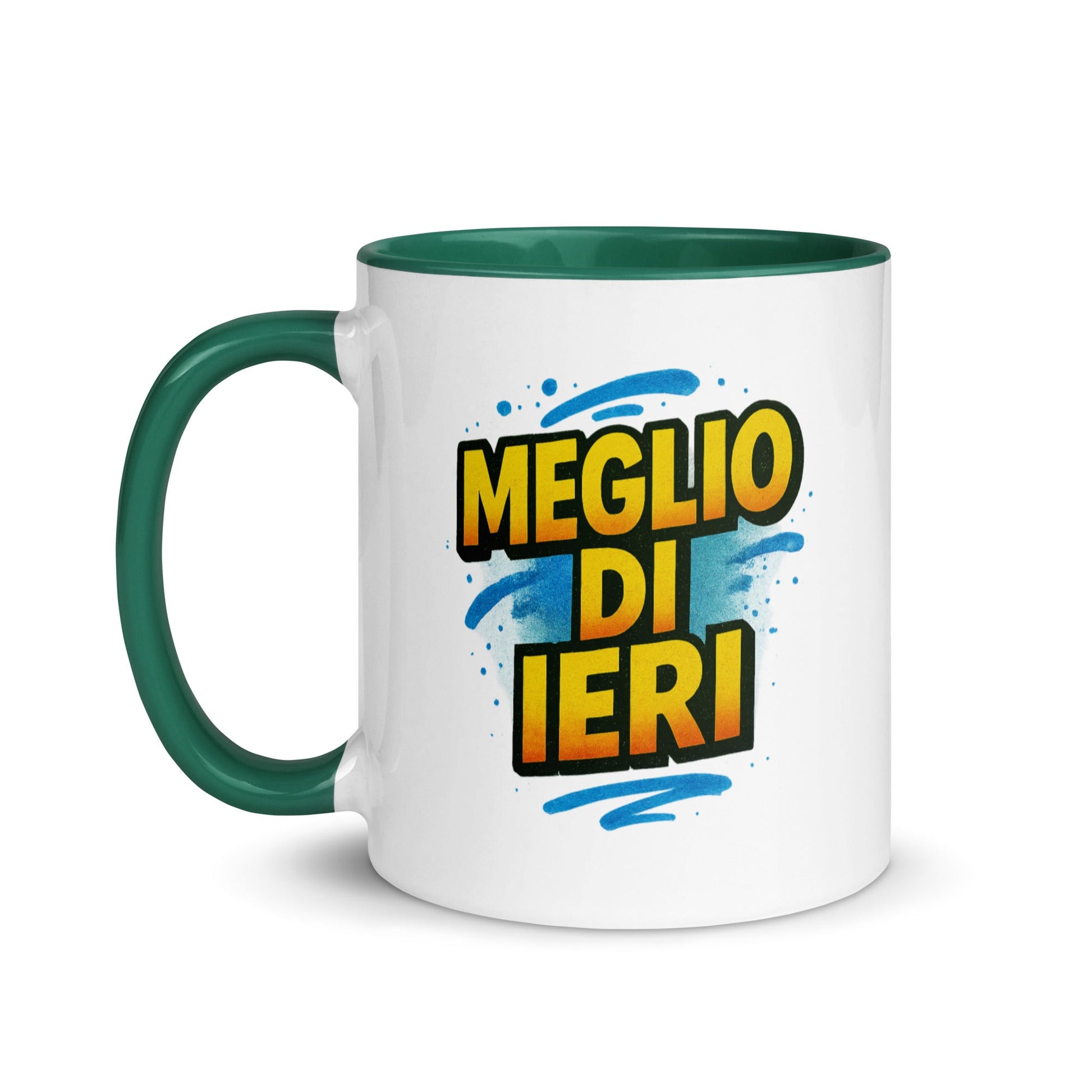 “Meglio di ieri” Mug with Color Inside – Espresso & Evolution, Italian Edition - Locomug.com#funny_profession_mugs_crazy_mug _designs#