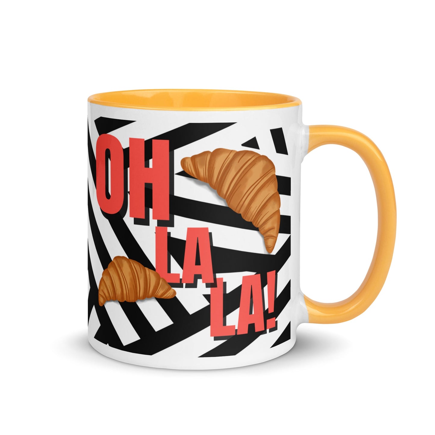 Oh La La Croissant Illustration Coffee Mug - Locomug.comfunny_profession_mugs_crazy_mug _designs