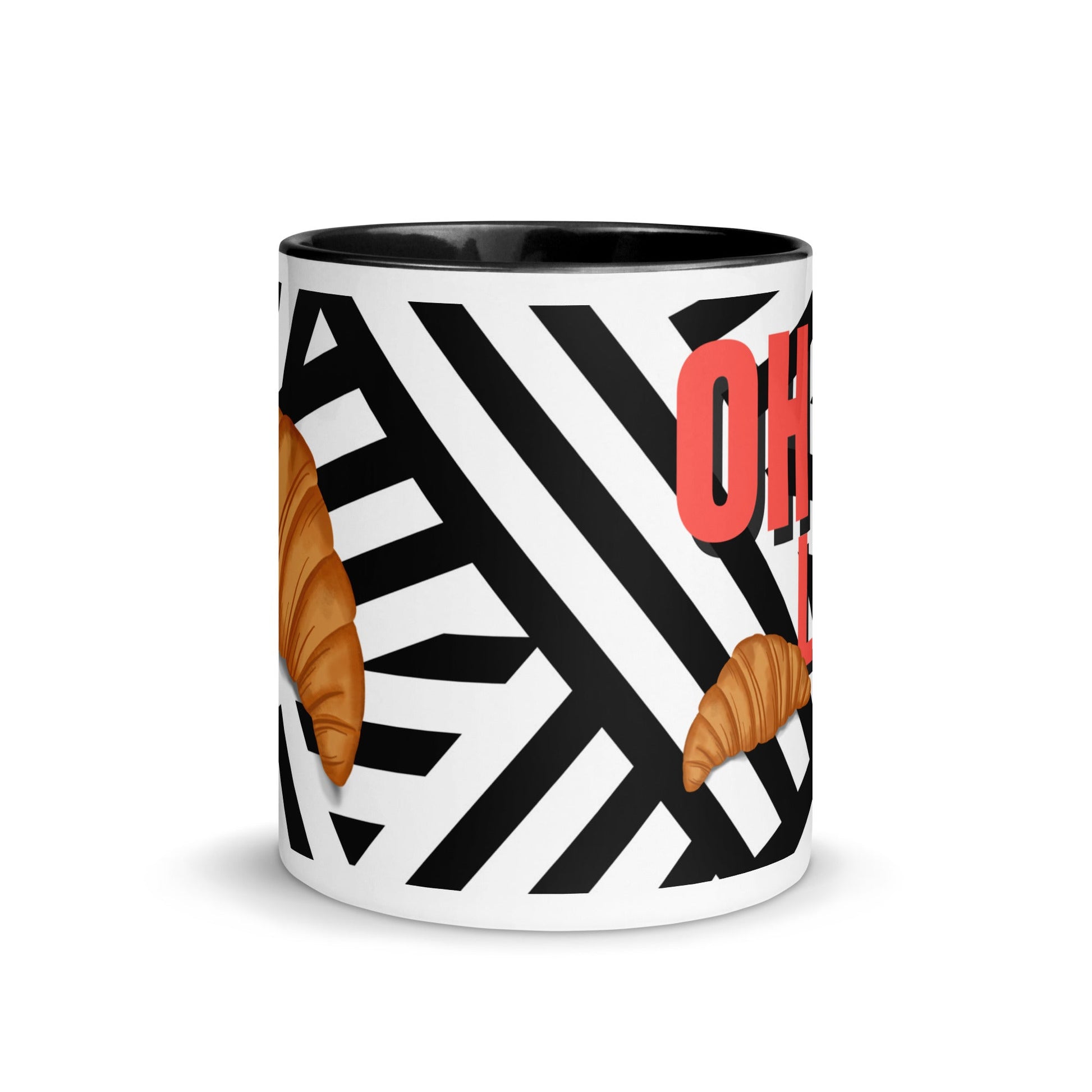 Oh La La Croissant Illustration Coffee Mug - Locomug.comfunny_profession_mugs_crazy_mug _designs
