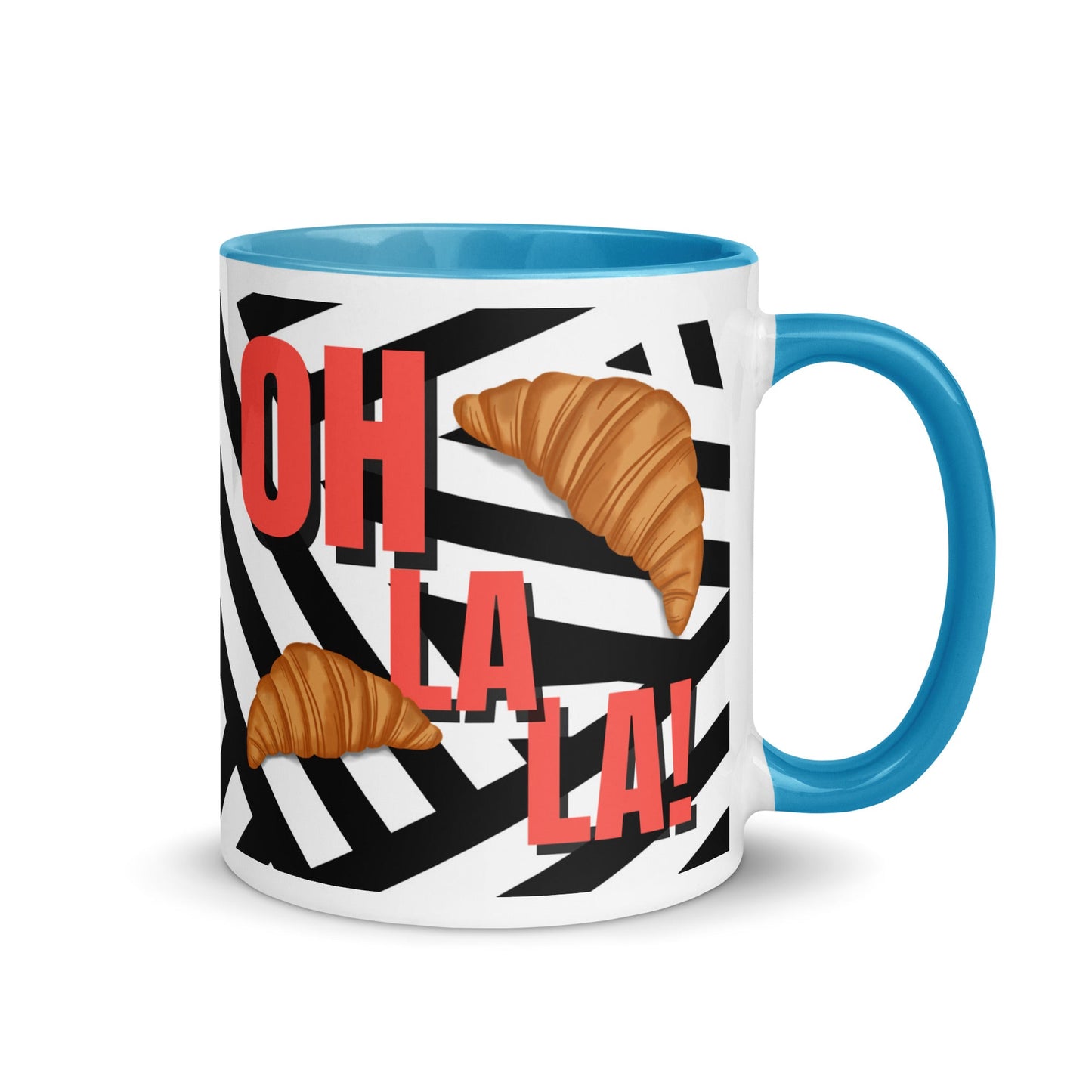 Oh La La Croissant Illustration Coffee Mug - Locomug.comfunny_profession_mugs_crazy_mug _designs