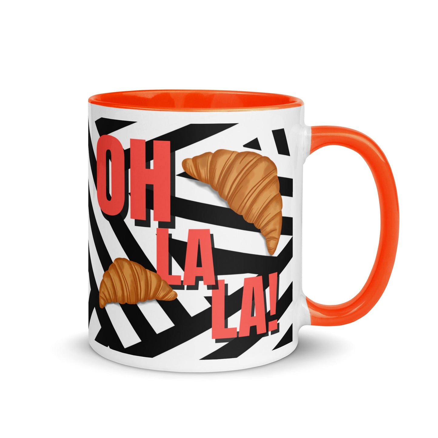 Oh La La Croissant Illustration Coffee Mug - Locomug.comfunny_profession_mugs_crazy_mug _designs