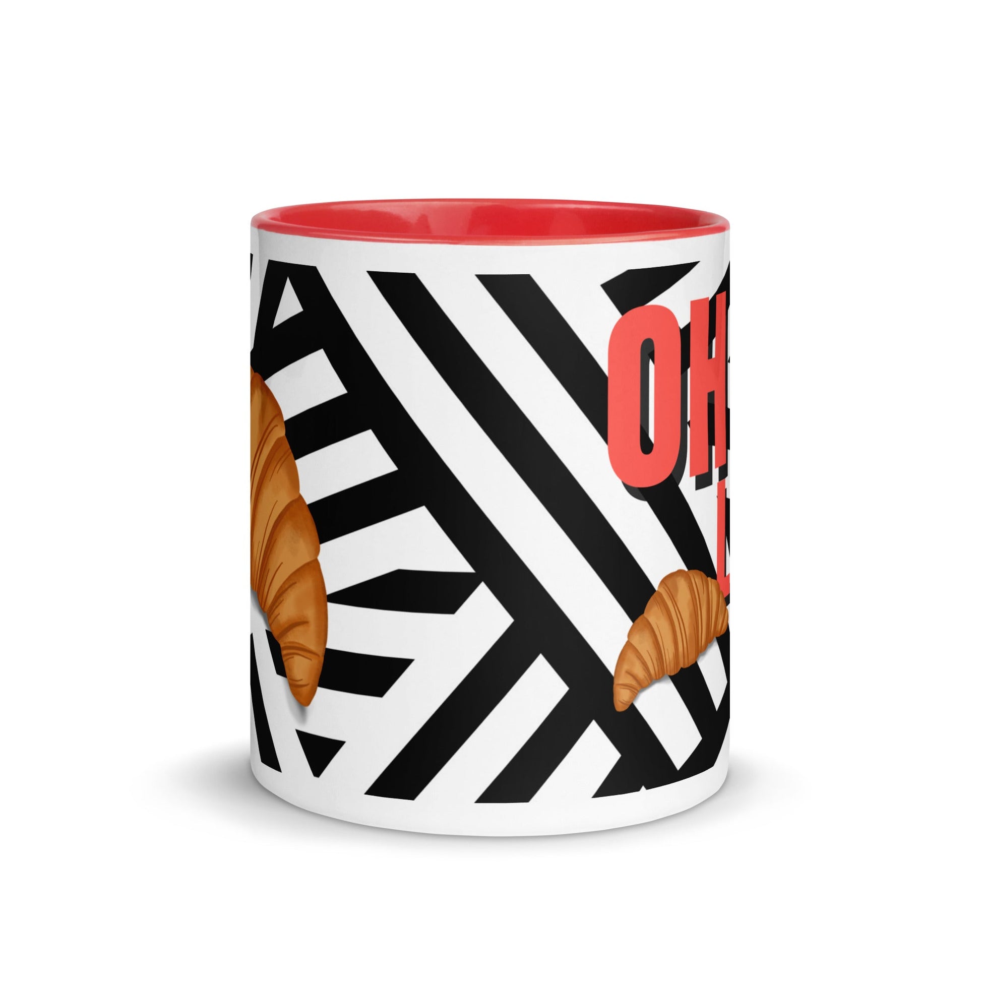 Oh La La Croissant Illustration Coffee Mug - Locomug.comfunny_profession_mugs_crazy_mug _designs