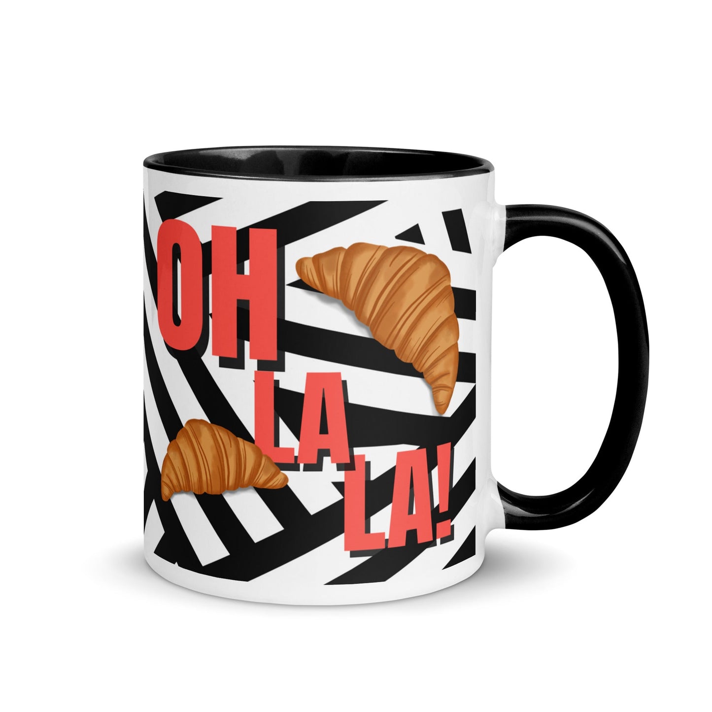 Oh La La Croissant Illustration Coffee Mug - Locomug.comfunny_profession_mugs_crazy_mug _designs