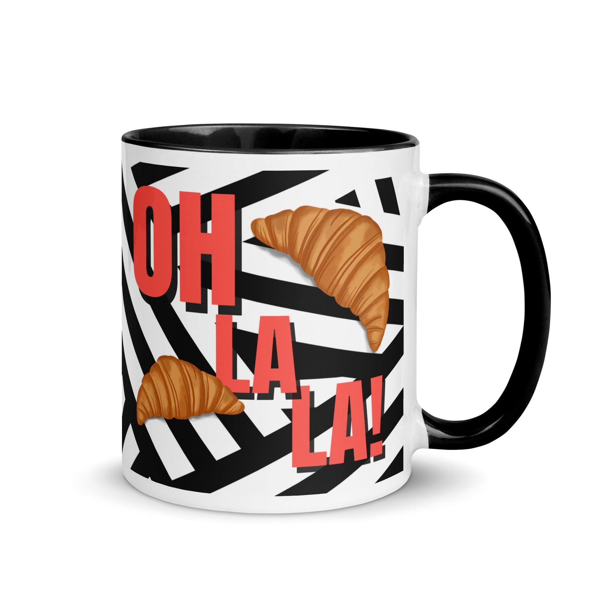 Oh La La Croissant Illustration Coffee Mug - Locomug.comfunny_profession_mugs_crazy_mug _designs