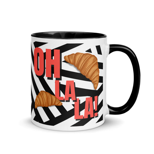 Oh La La Croissant Illustration Coffee Mug - Locomug.comfunny_profession_mugs_crazy_mug _designs
