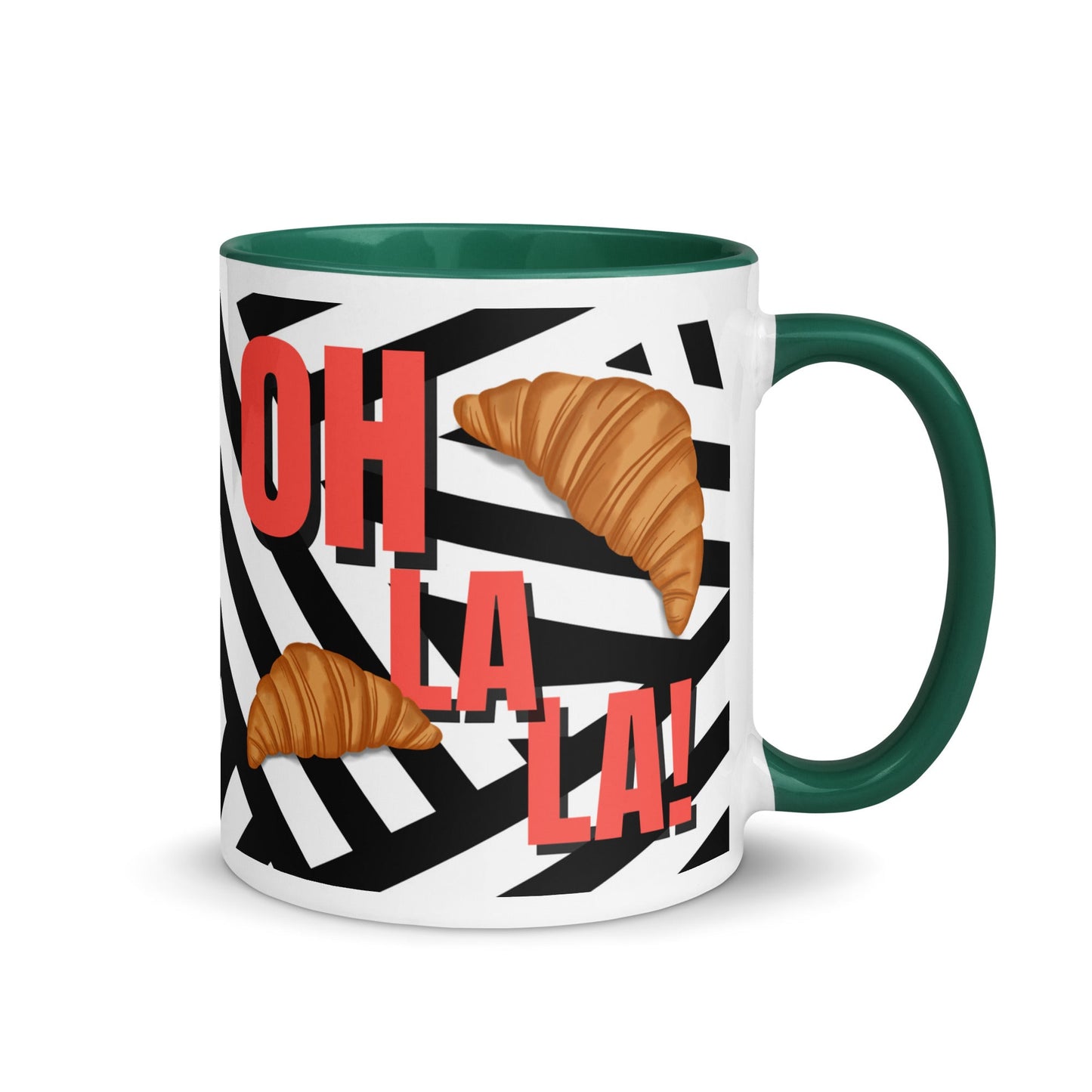 Oh La La Croissant Illustration Coffee Mug - Locomug.comfunny_profession_mugs_crazy_mug _designs