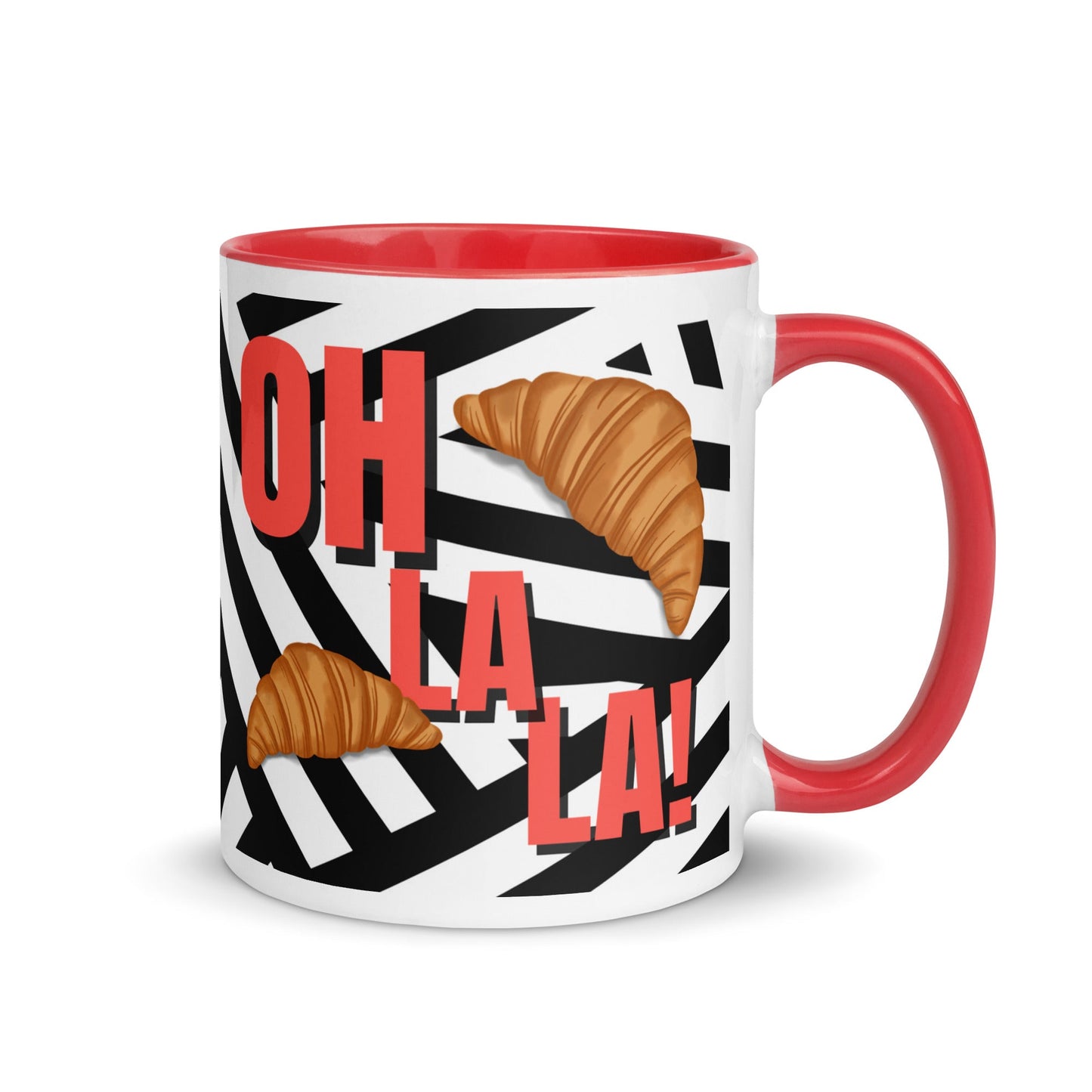 Oh La La Croissant Illustration Coffee Mug - Locomug.comfunny_profession_mugs_crazy_mug _designs