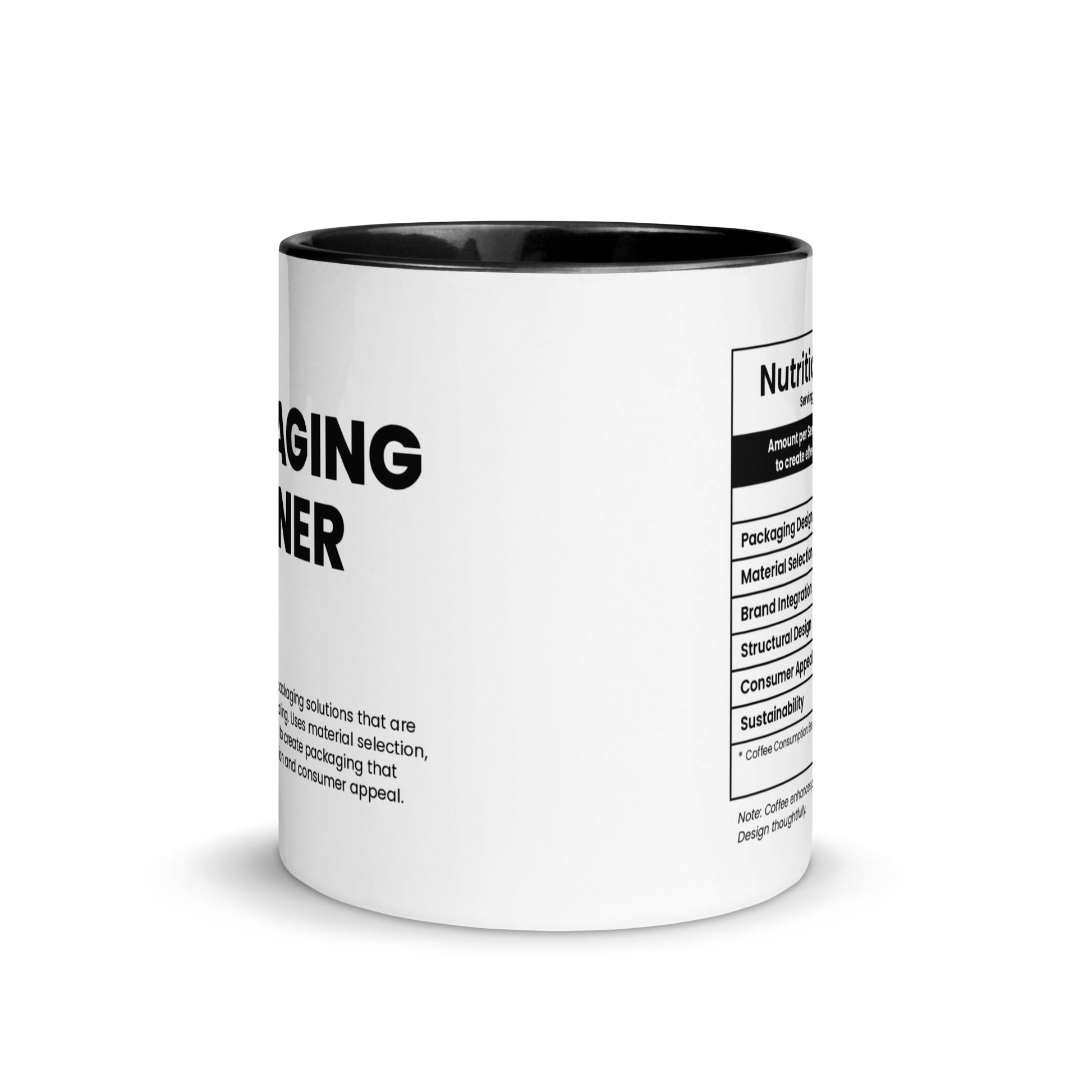 Packaging Designer Mug - Nutrition Facts - Locomug.com#funny_profession_mugs_crazy_mug _designs#