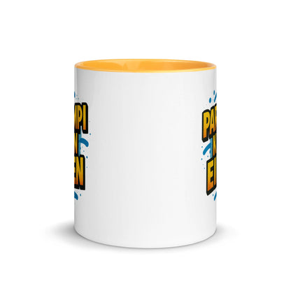 “Parempi kuin eilen” Mug with Color Inside – Finnish Focus, Caffeinated Progress - Locomug.com#funny_profession_mugs_crazy_mug _designs#
