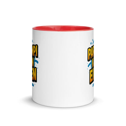 “Parempi kuin eilen” Mug with Color Inside – Finnish Focus, Caffeinated Progress - Locomug.com#funny_profession_mugs_crazy_mug _designs#