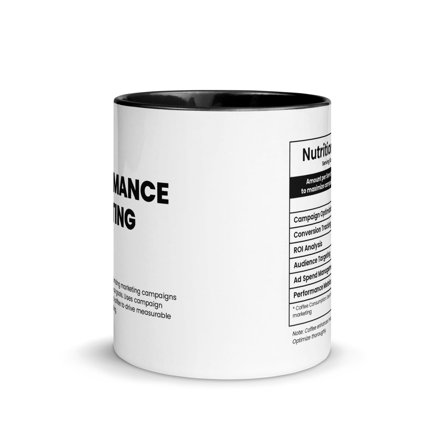 Performance Marketing Mug - Nutrition Facts - Locomug.com#funny_profession_mugs_crazy_mug _designs#