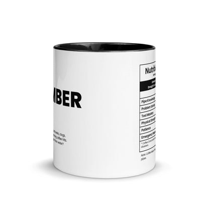 Plumber Mug Nutrition Facts - Trade School Plumbing Gift - LocoMug