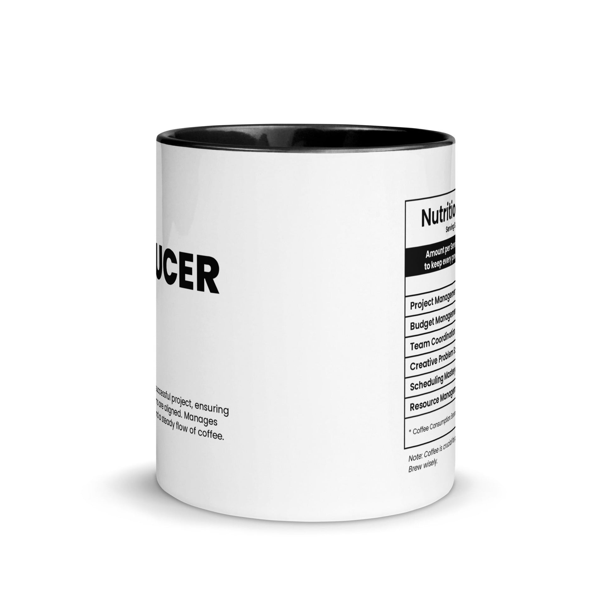 Producer Mug - Nutrition Facts - Locomug.com#funny_profession_mugs_crazy_mug _designs#