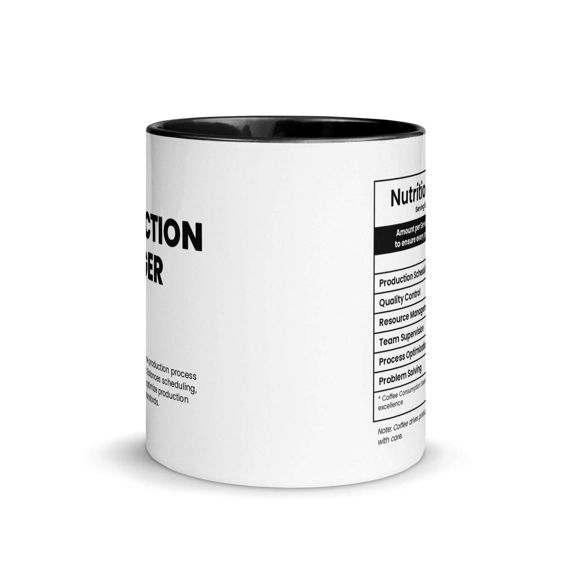 Production Manager Mug - Nutrition Facts - Locomug.com#funny_profession_mugs_crazy_mug _designs#