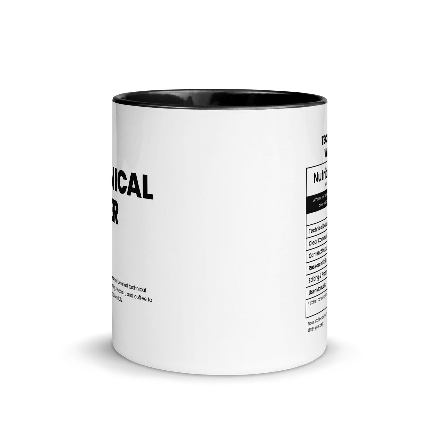 Technical Writer Mug - Nutrition Facts - Locomug.com#funny_profession_mugs_crazy_mug _designs#