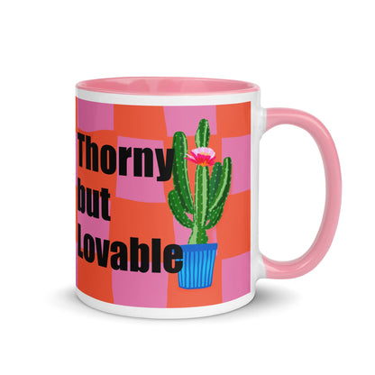 Thorny but Lovable Cactus Illustration Coffee Mug - Locomug.comfunny_profession_mugs_crazy_mug _designs