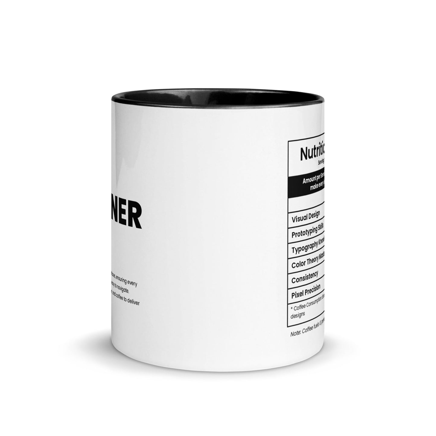 UI Designer Mug - Nutrition Facts - Locomug.com#funny_profession_mugs_crazy_mug _designs#