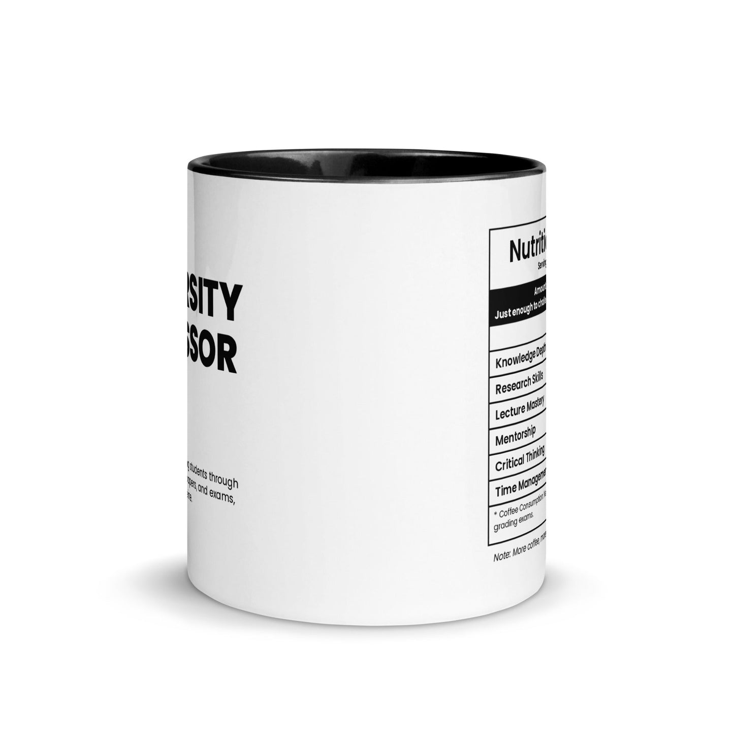 University Professor Mug - Nutrition Facts - Locomug.com#funny_profession_mugs_crazy_mug _designs#